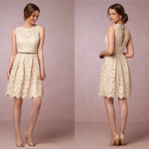 Anthropologie Dresses & Skirts - NWOT Hitherto Anthropologie BHLDN Nude Lace Dress